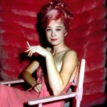 Shirley Maclaine's pink hair